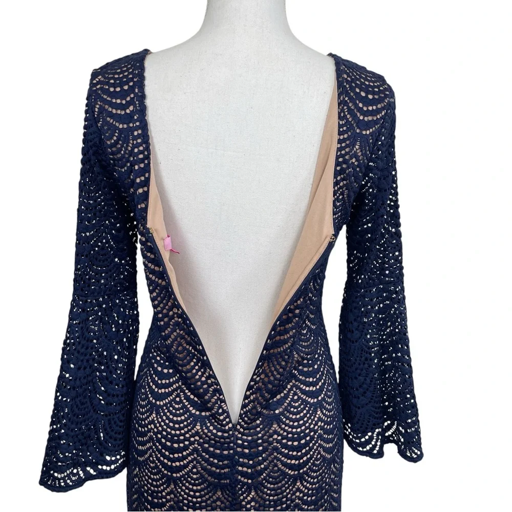 Lilly Pulitzer Nicoline Dress in Navy Blue Size Small - Picture 10 of 13